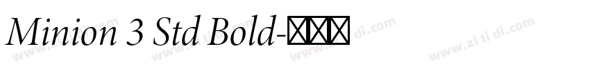 Minion 3 Std Bold字体转换